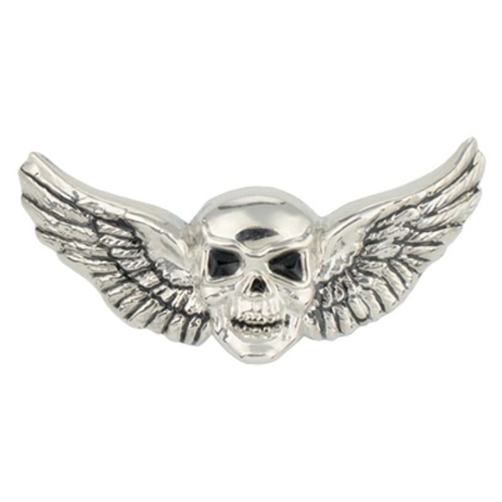 Concho biker tête de mort et ailes a fixer sur le cuir
