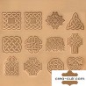 Lot de 12 matoirs celtiques pour marquer le cuir