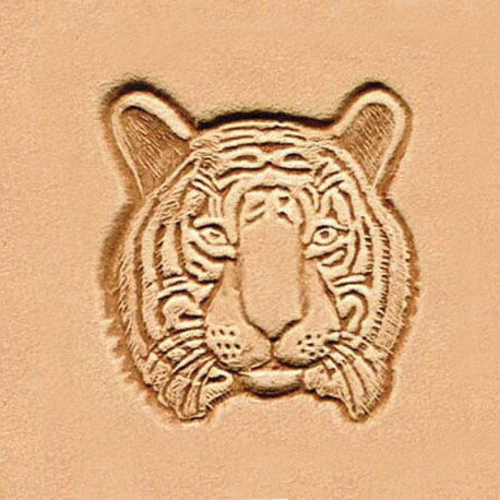 Matoir cuir 3D tête de tigre