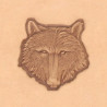 Matoir cuir 3D tête de loup