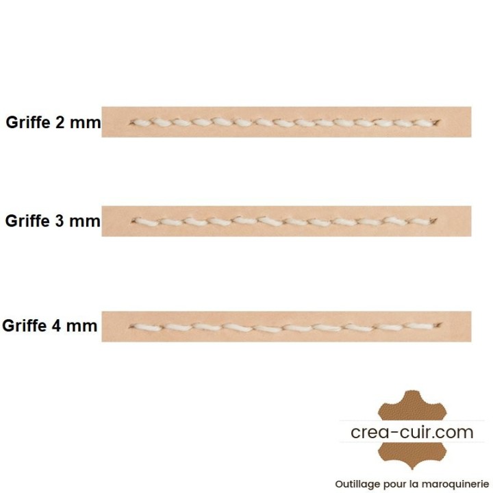 Griffe de couture du cuir