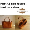 Patron PDF A3 sac cabas ou fourre tout