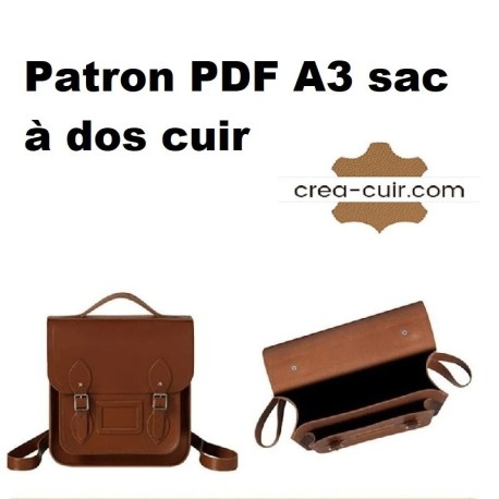 Patron PDF A3 sac à dos