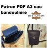 Patron PDF A3 sac bandoulière cuir