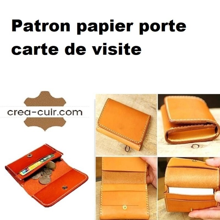 Patron papier porte carte de visite