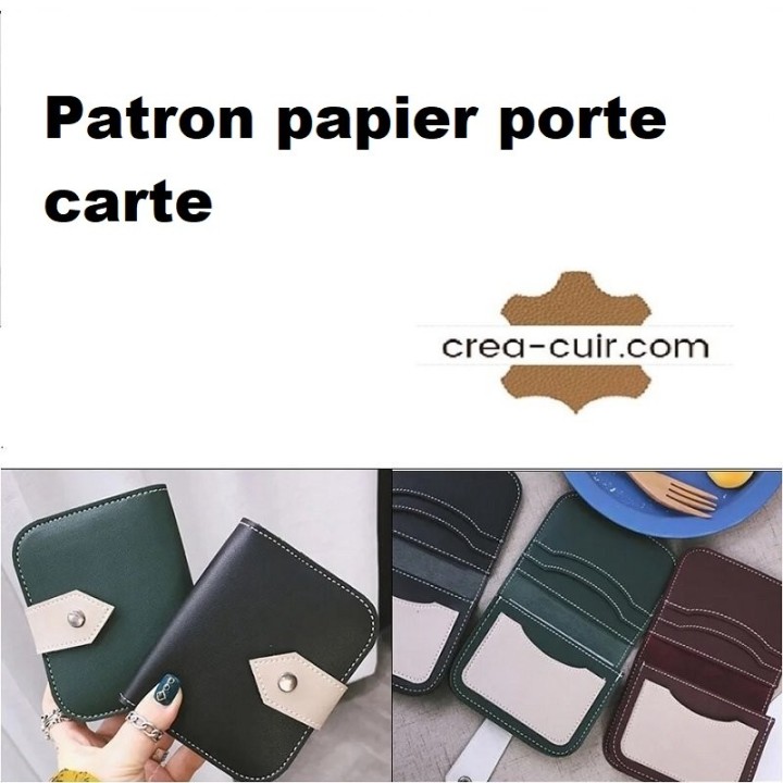 Patron papier porte cartes