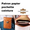 Patron papier pochette ceinture