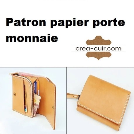 Patron papier porte monnaie