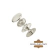 Lot de 10 boutons pression en acier nickelé finition argentée 13 mm pour maroquinerie