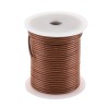 Lacet de cuir de buffle rond 2 mm couleur marron en bobine de 25 mètres