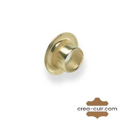 Lot de 100 œillets en laiton pour cuir de 4 mm de diamètre intérieur