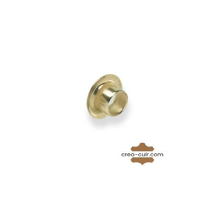 Lot de 100 œillets en laiton pour cuir de 4 mm de diamètre intérieur