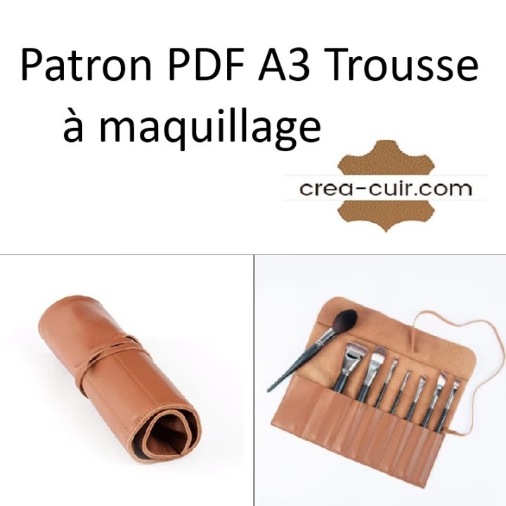 Patron trousse maquillage en cuir