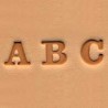 Matoirs cuir lettres alphabet 6 mm