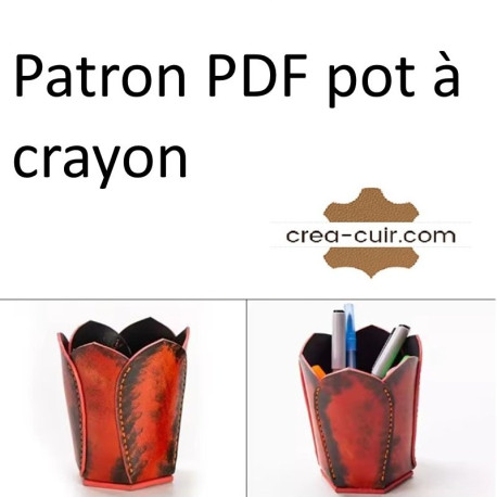 Patron etui trousse stylo cuir