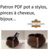 Patron PDF vide poche en cuir, pot a bijou