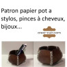 Patron vide poche en cuir, pot a bijou