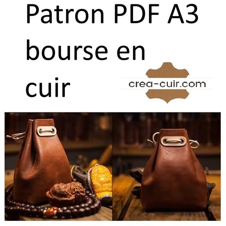 Patron bourse cuir