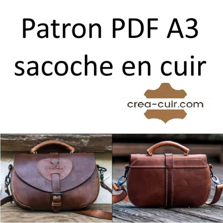Patron sacoche cuir vintage