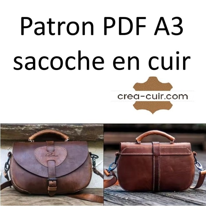 Patron sacoche cuir vintage