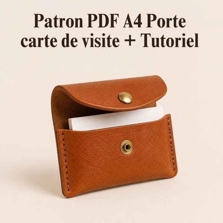 Patron et tutoriel pour un étui à carte de visite en cuir