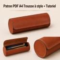 Patron PDF trousse à stylo en cuir + Tutoriel