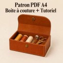Patron PDF boîte à couture en cuir + Tutoriel