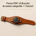 Patron PDF bracelet de montre + Tutoriel