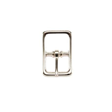 Boucle en nickel de 16 mm de largeur intérieure pour la confection de bracelets et sangles en cuir.