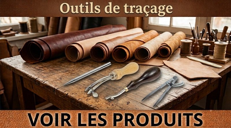 Rainette Créa-Cuir avec clé de réglage, outil de traçage et creusage de gorge dans le cuir