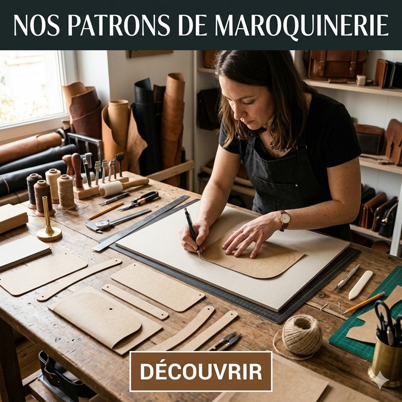 Patron PDF travail du cuir, maroquinerie, patron cuir