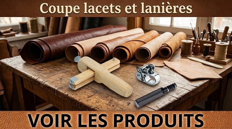 Outils de coupe lacets et coupe lanières cuir