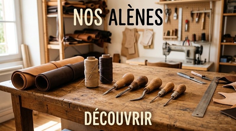 Alêne losange Créa-Cuir, manche bois avec méplat