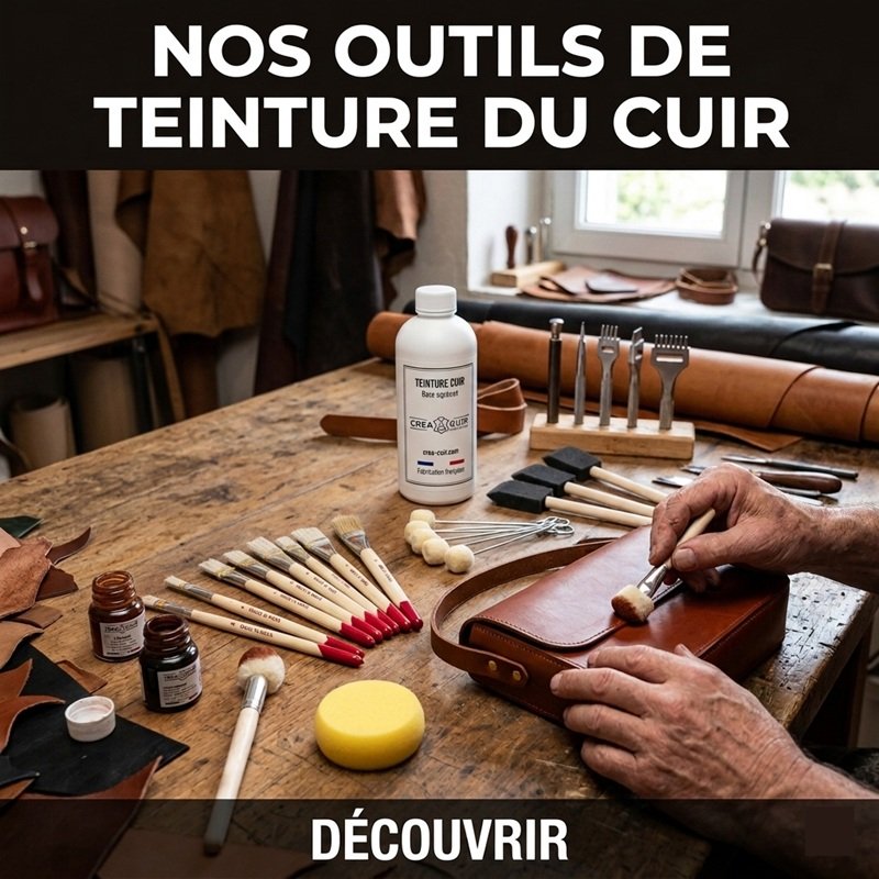 Outils pour teindre le cuir, éponges, applicateurs, pinceaux