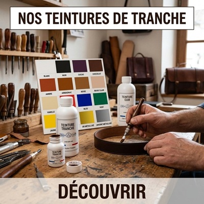 Teinture de tranche cuir
