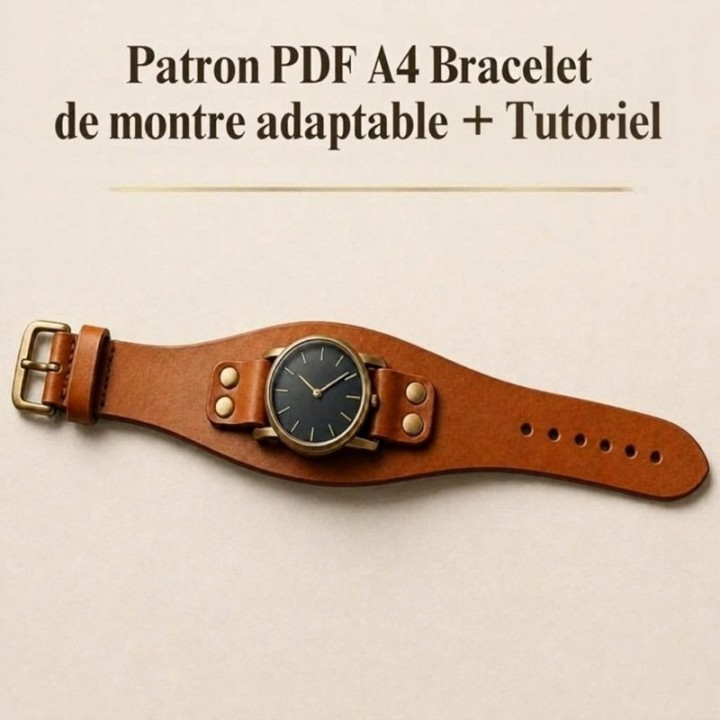 Patron PDF bracelet de montre + Tutoriel